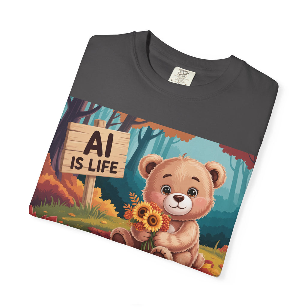 AI IS LIFE  " Cuddle Code "  Unisex Garment-Dyed T-shirt