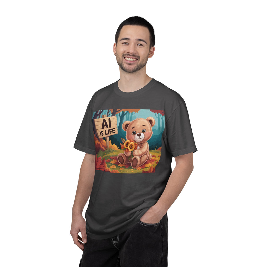 AI IS LIFE  " Cuddle Code "  Unisex Garment-Dyed T-shirt
