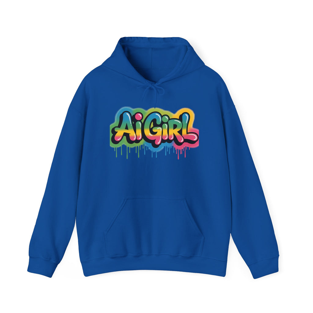 Ai Girl  "Graffiti Glow"  Unisex Heavy Blend™ Hooded Sweatshirt