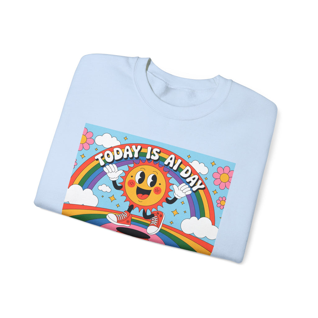 Today Is AI Day  "Sunshine Circuit" Unisex Heavy Blend™ Crewneck Sweatshirt