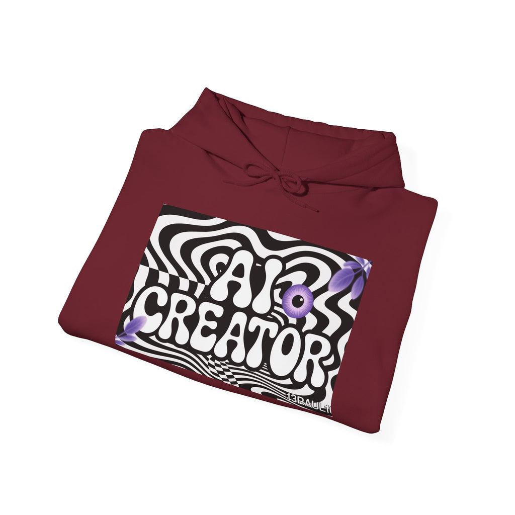 AI Creator  "Optic Loop" Unisex Heavy Blend™ Hooded Sweatshirt