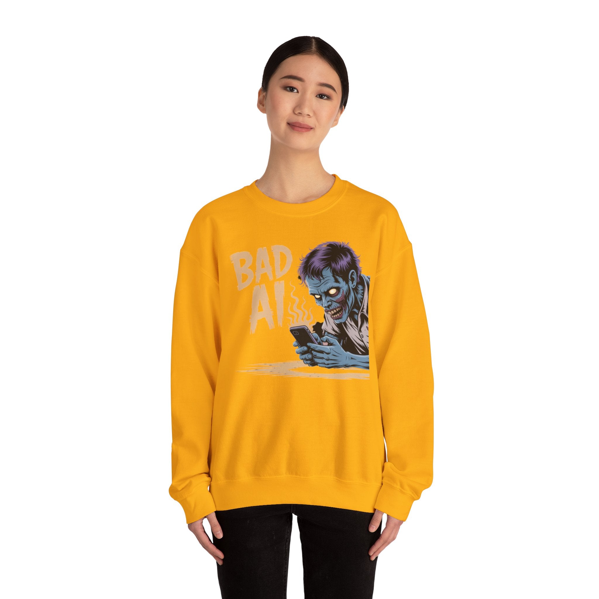 Bad AI "ZOMBIE SCROLL" Unisex Heavy Blend™ Hooded Sweatshirt