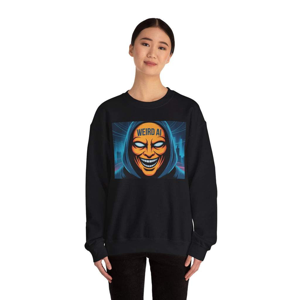 Weird AI "Masked Mode" Unisex Heavy Blend™ Crewneck Sweatshirt