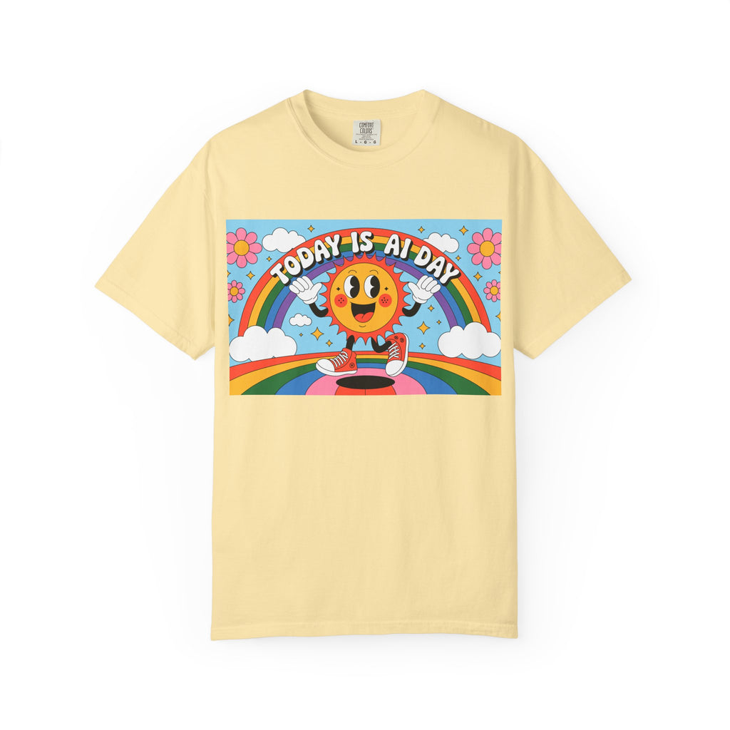 Today Is AI Day  "Sunshine Circuit" Unisex Garment-Dyed T-shirt