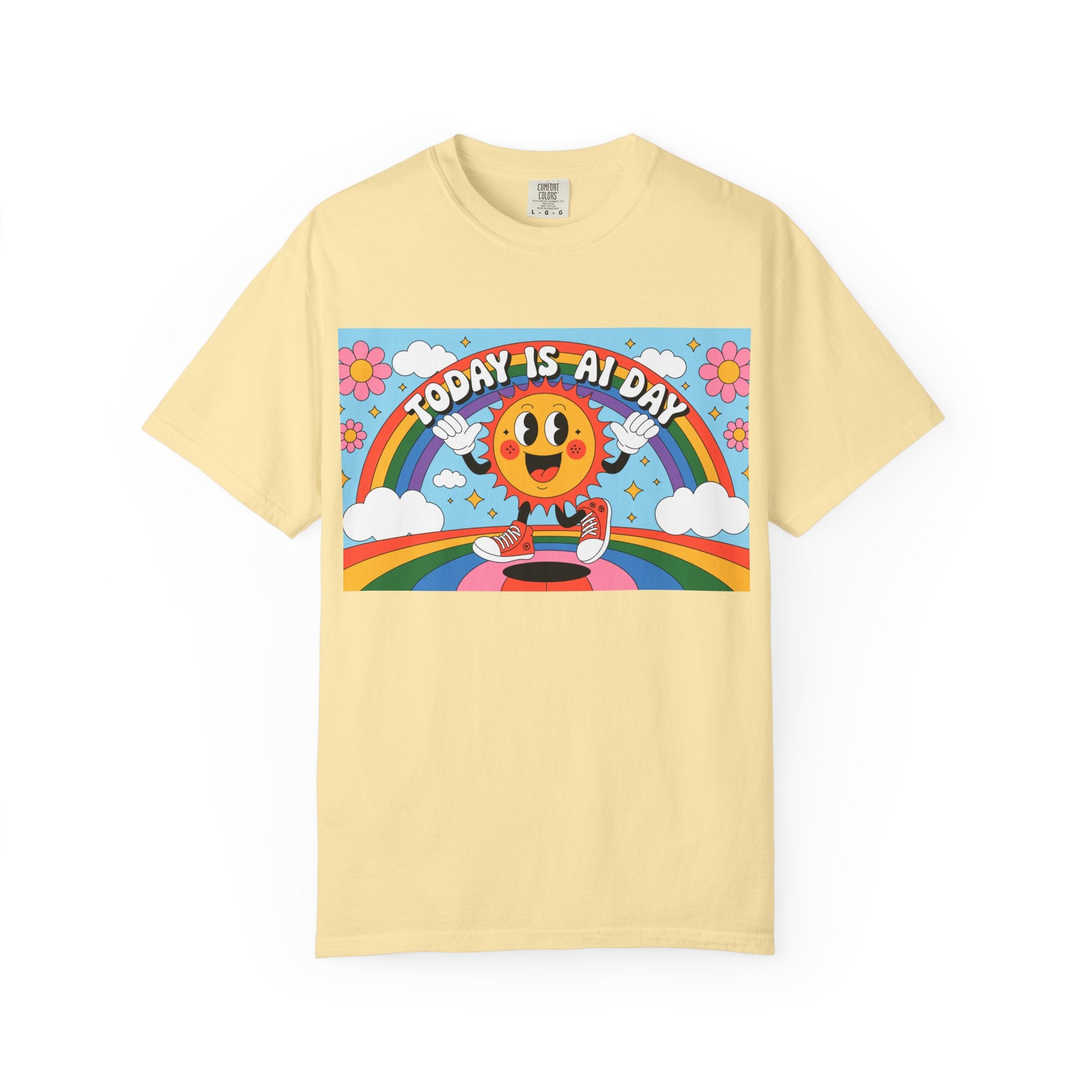 Today Is AI Day  "Sunshine Circuit" Unisex Garment-Dyed T-shirt