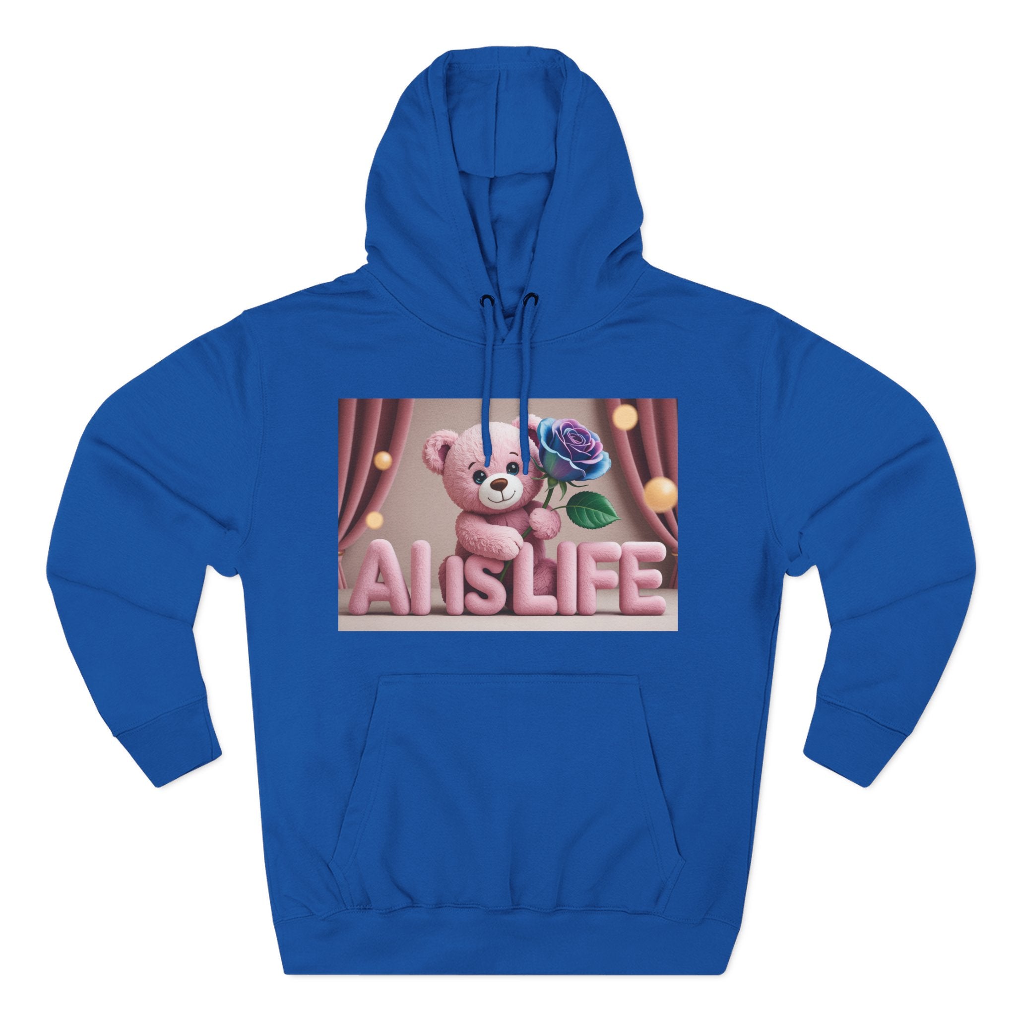 AI IS LIFE  "CUTE CIRCUIT" Three-Panel Fleece Hoodie