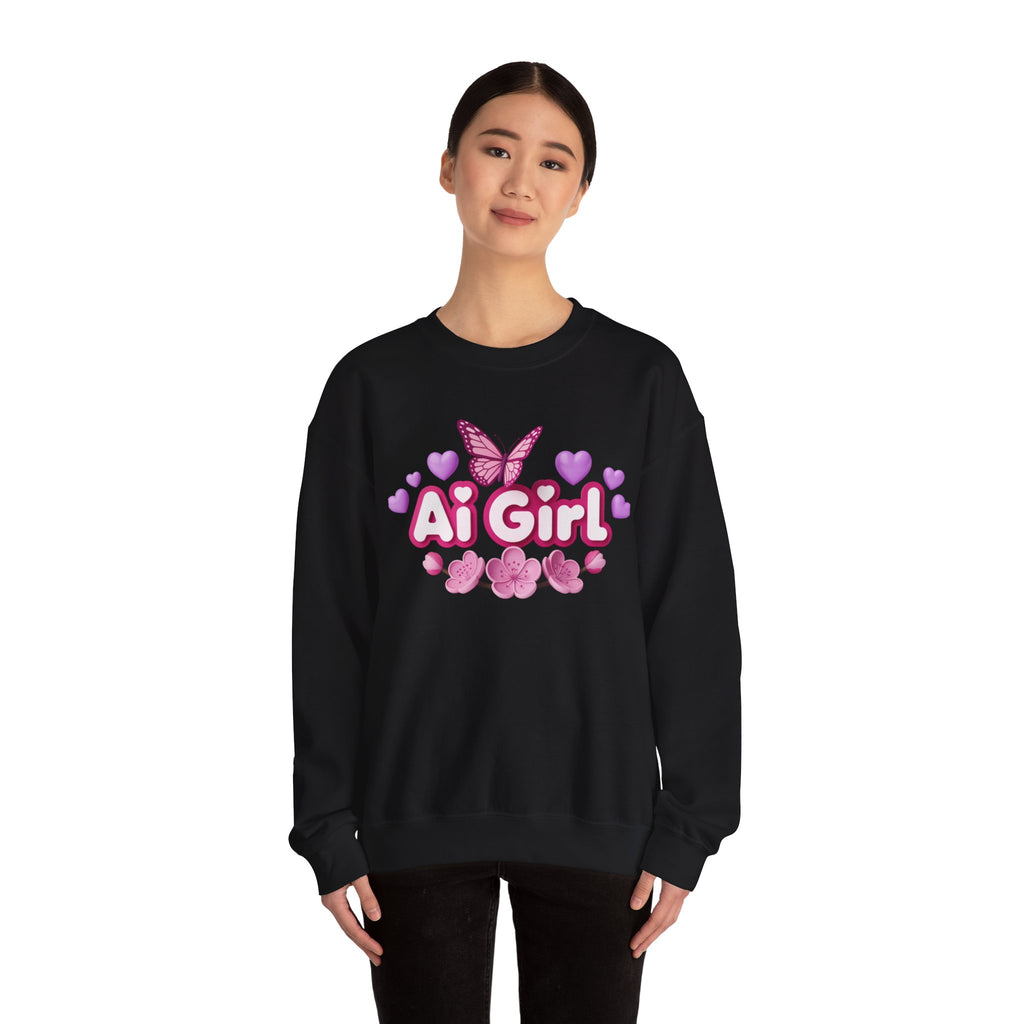Ai Girl  "Cyber Cutie" Unisex Heavy Blend™ Crewneck Sweatshirt