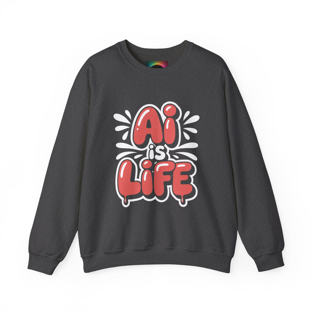 AI IS LIFE  " Neural Pop "  Unisex Heavy Blend™ Crewneck Sweatshirt