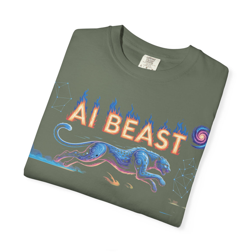AI BEAST “Digital Predator” Unisex Garment-Dyed T-shirt