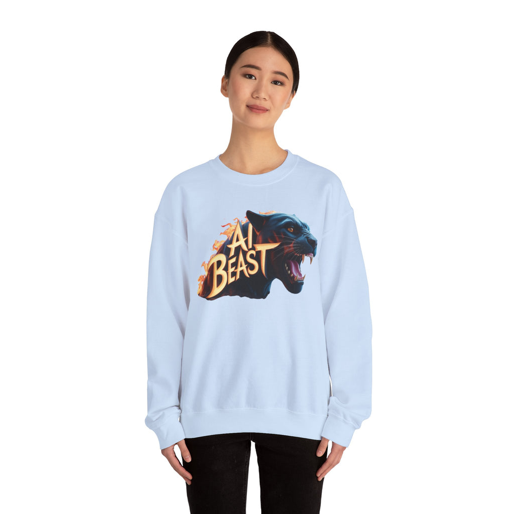 AI BEAST  "Wildfire Algorithm" Unisex Heavy Blend™ Crewneck Sweatshirt