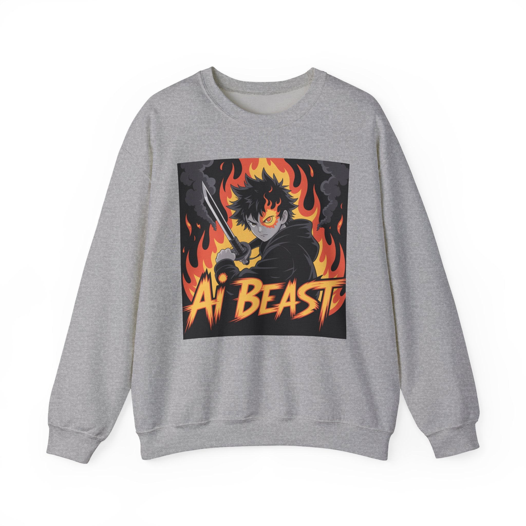 AI BEAST  "Warrior.exe"  Unisex Heavy Blend™ Crewneck Sweatshirt