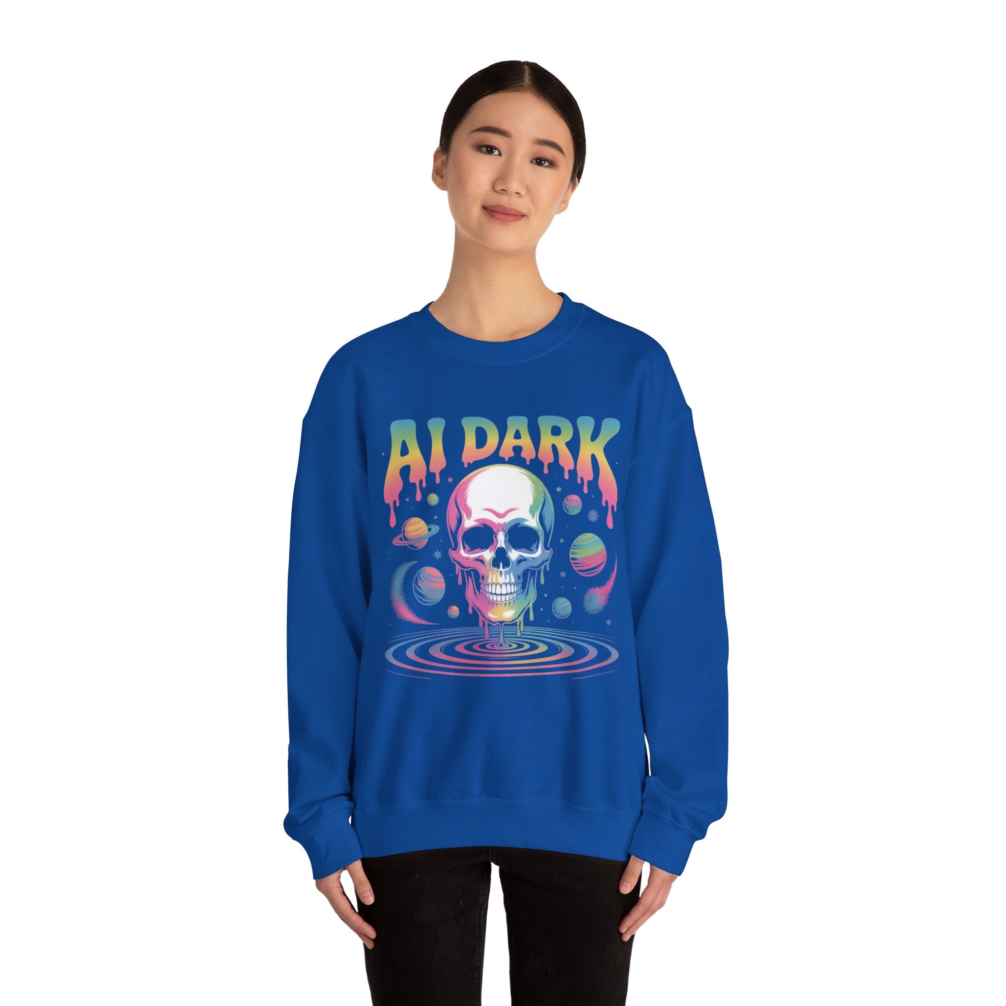AI DARK “Death of Data” Unisex Heavy Blend™ Crewneck Sweatshirt