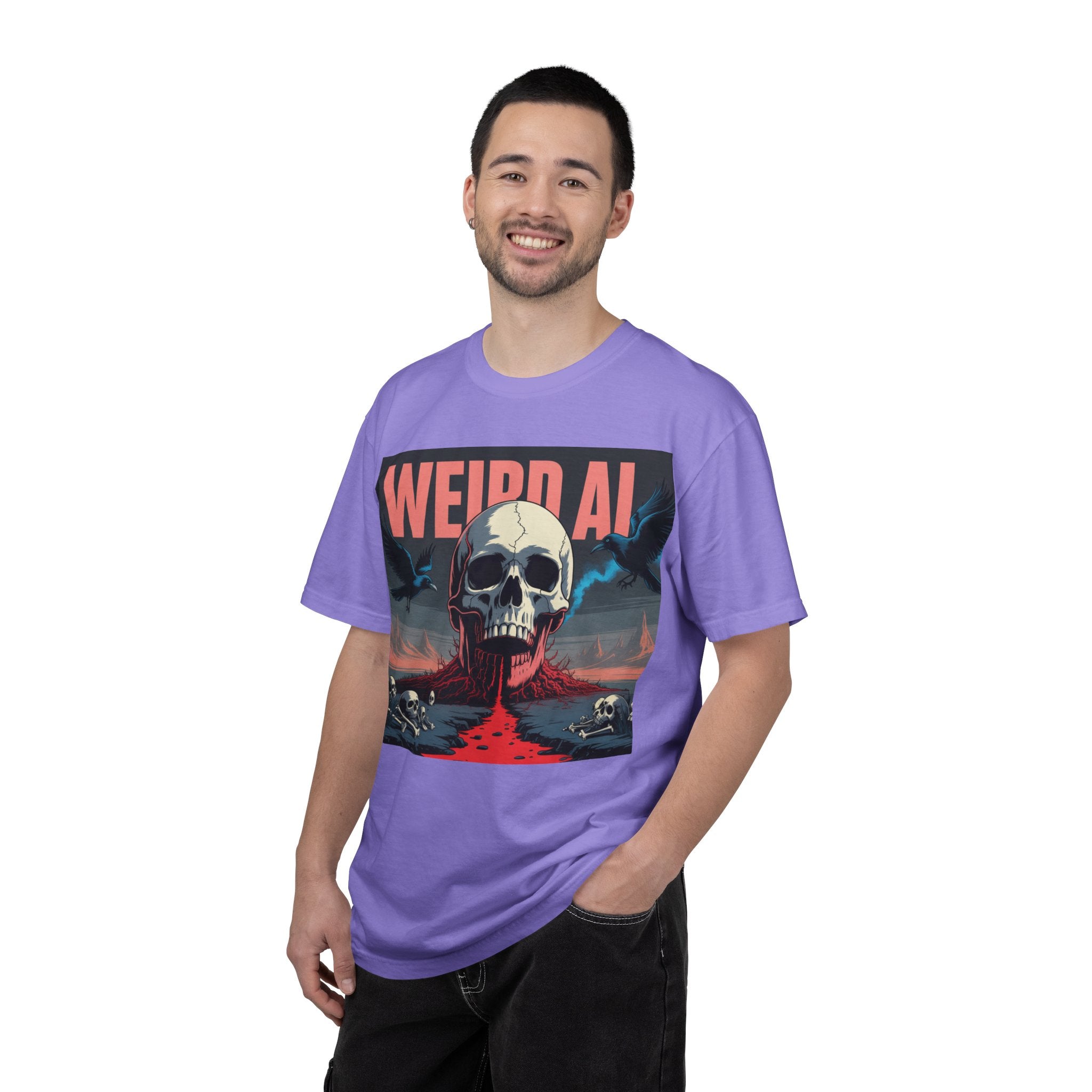 Weird AI  "Skeleton Volcano Edition”  Unisex Garment-Dyed T-shirt