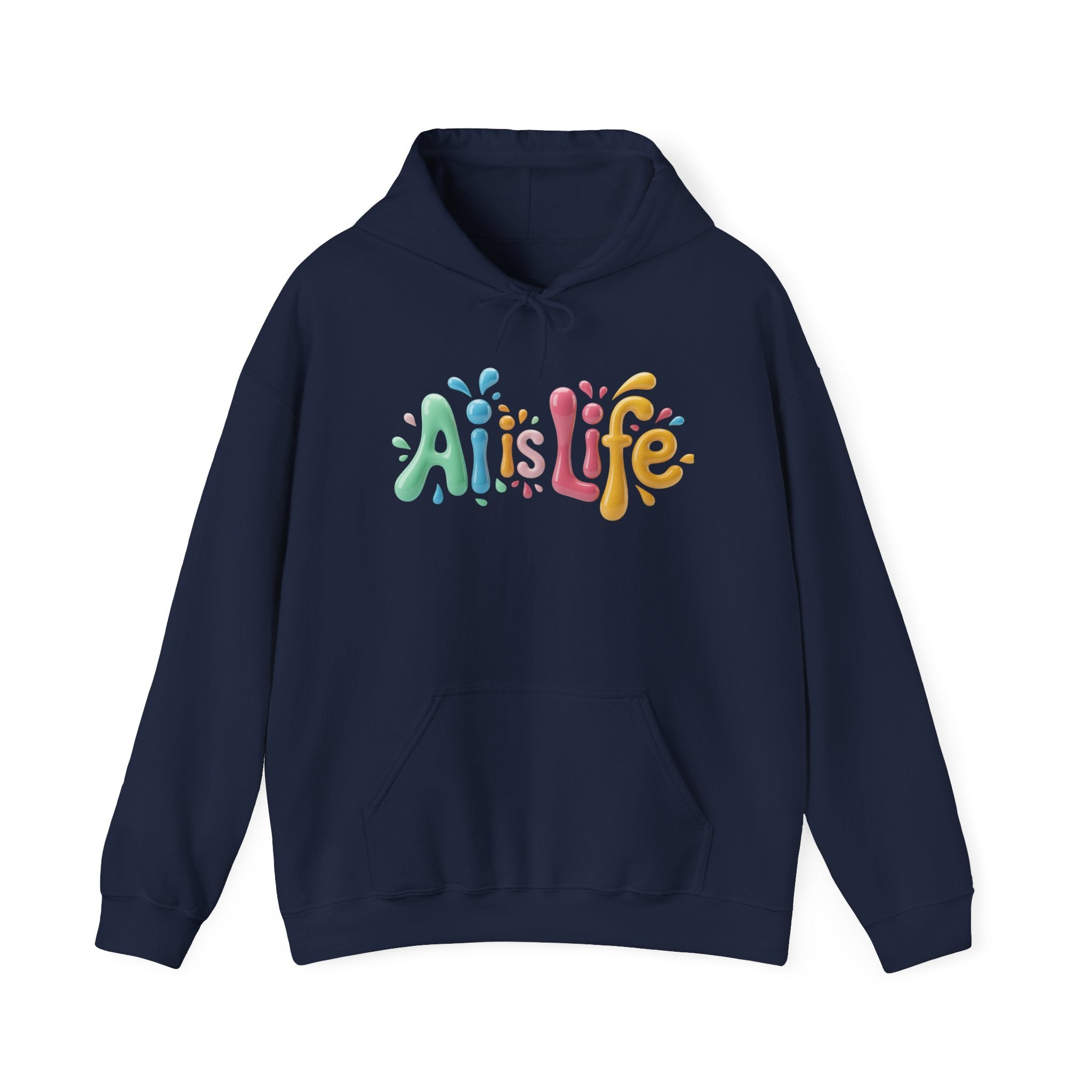 AI IS LIFE “Colorful Circuit Pop” Unisex Heavy Blend™ Hooded Sweatshirt