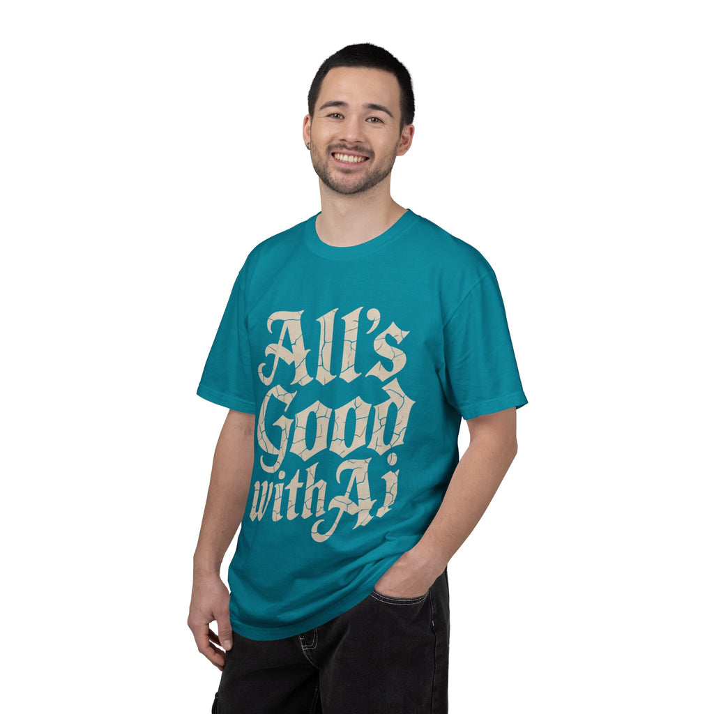 ALL’S GOOD WITH AI “Cracked Code Classic” Unisex Garment-Dyed T-shirt