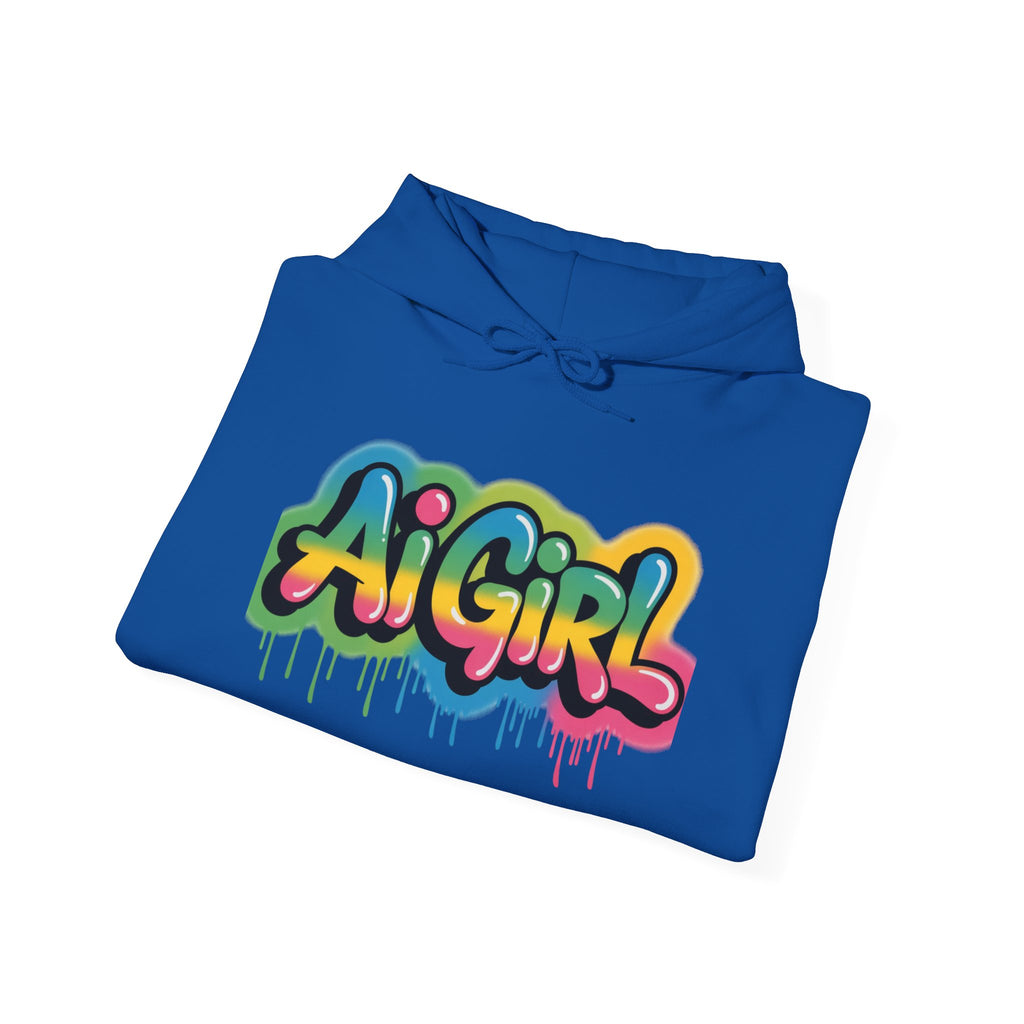 Ai Girl  "Graffiti Glow"  Unisex Heavy Blend™ Hooded Sweatshirt