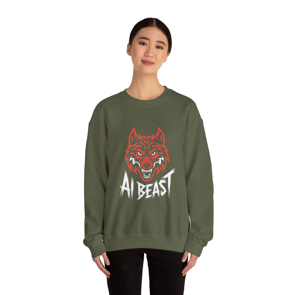 AI BEAST " Alpha Mode " Unisex Heavy Blend™ Crewneck Sweatshirt