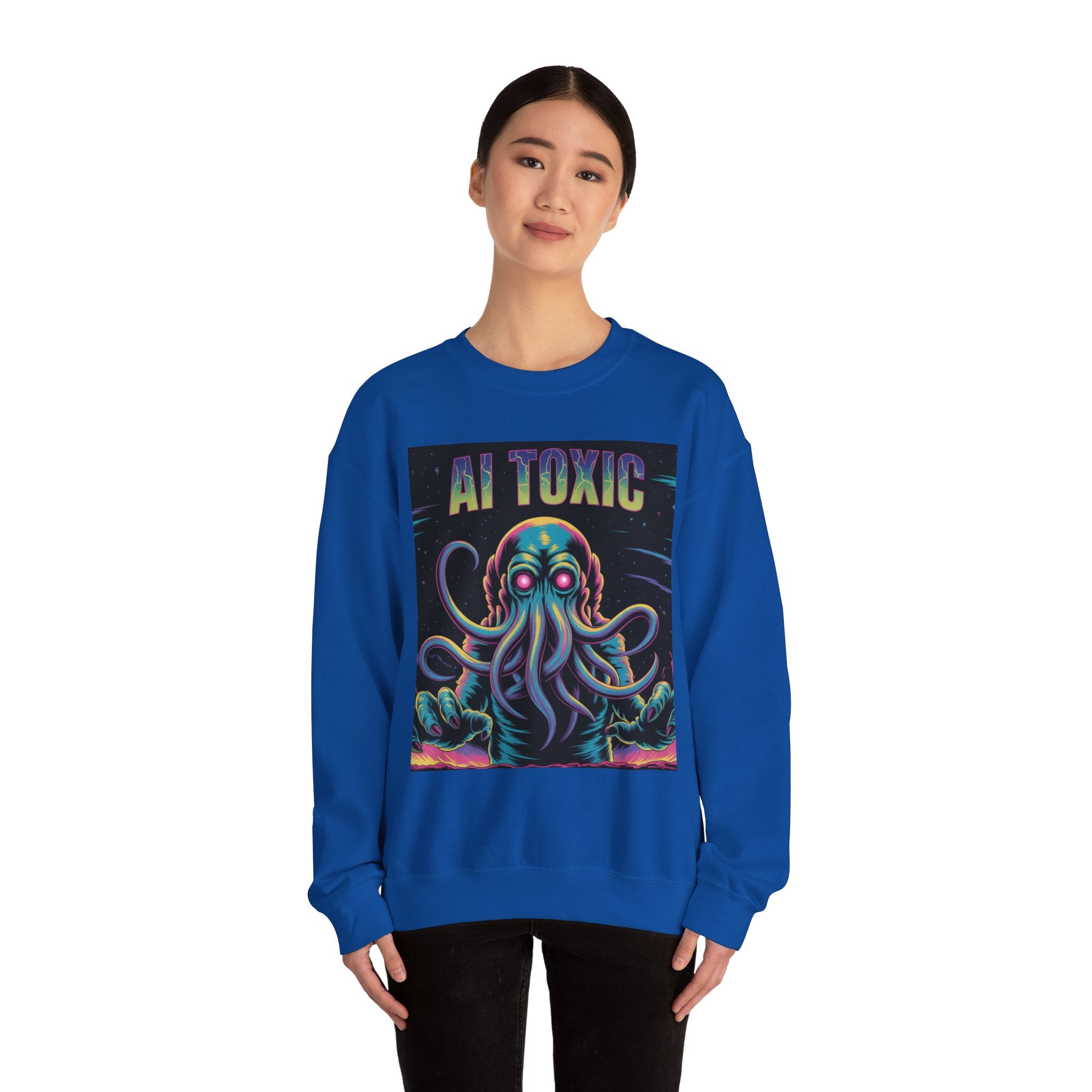 AI TOXIC  "Data Overlord" Unisex Heavy Blend™ Crewneck Sweatshirt
