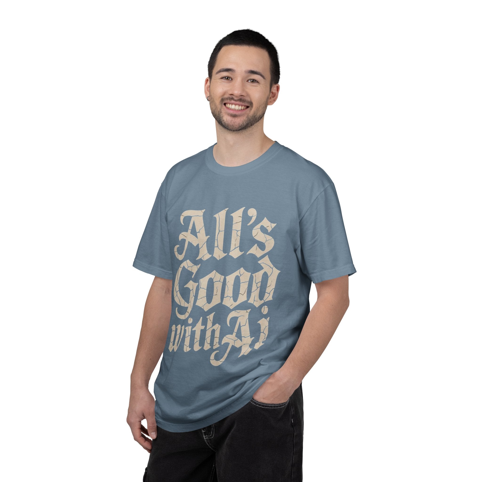 ALL’S GOOD WITH AI “Cracked Code Classic” Unisex Garment-Dyed T-shirt