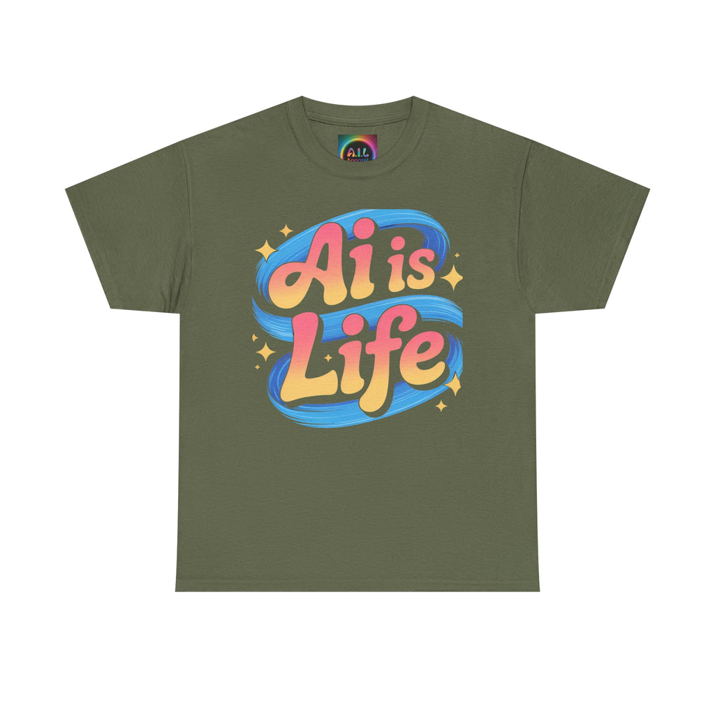 Al is Life "COSMIC SWIRL" — Colorful Retro Graphic Tee T‑Shirt