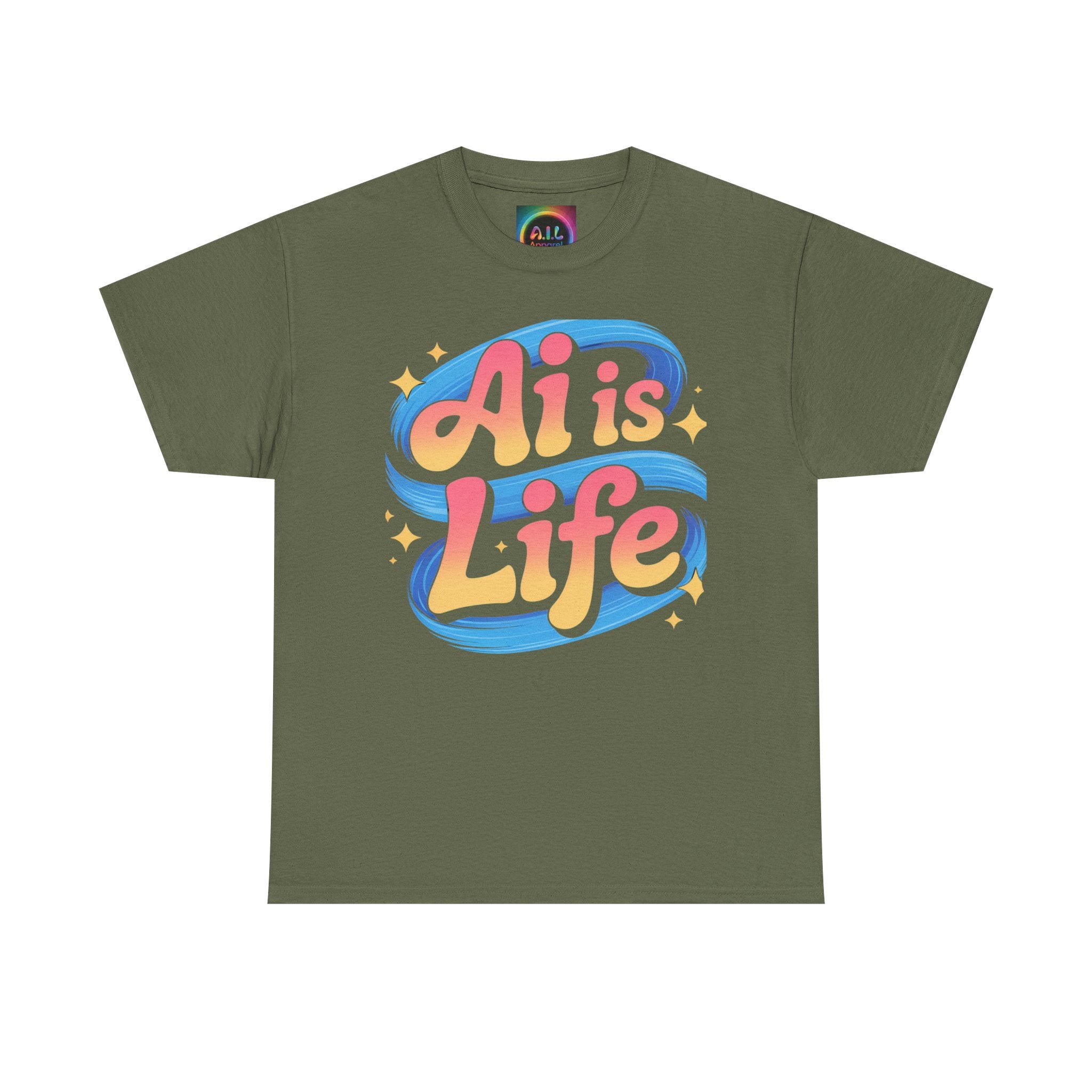 Al is Life "COSMIC SWIRL" — Colorful Retro Graphic Tee T‑Shirt