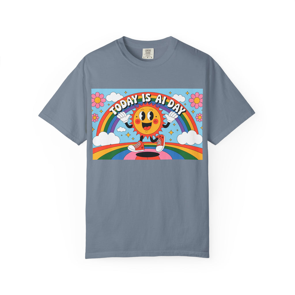 Today Is AI Day  "Sunshine Circuit" Unisex Garment-Dyed T-shirt
