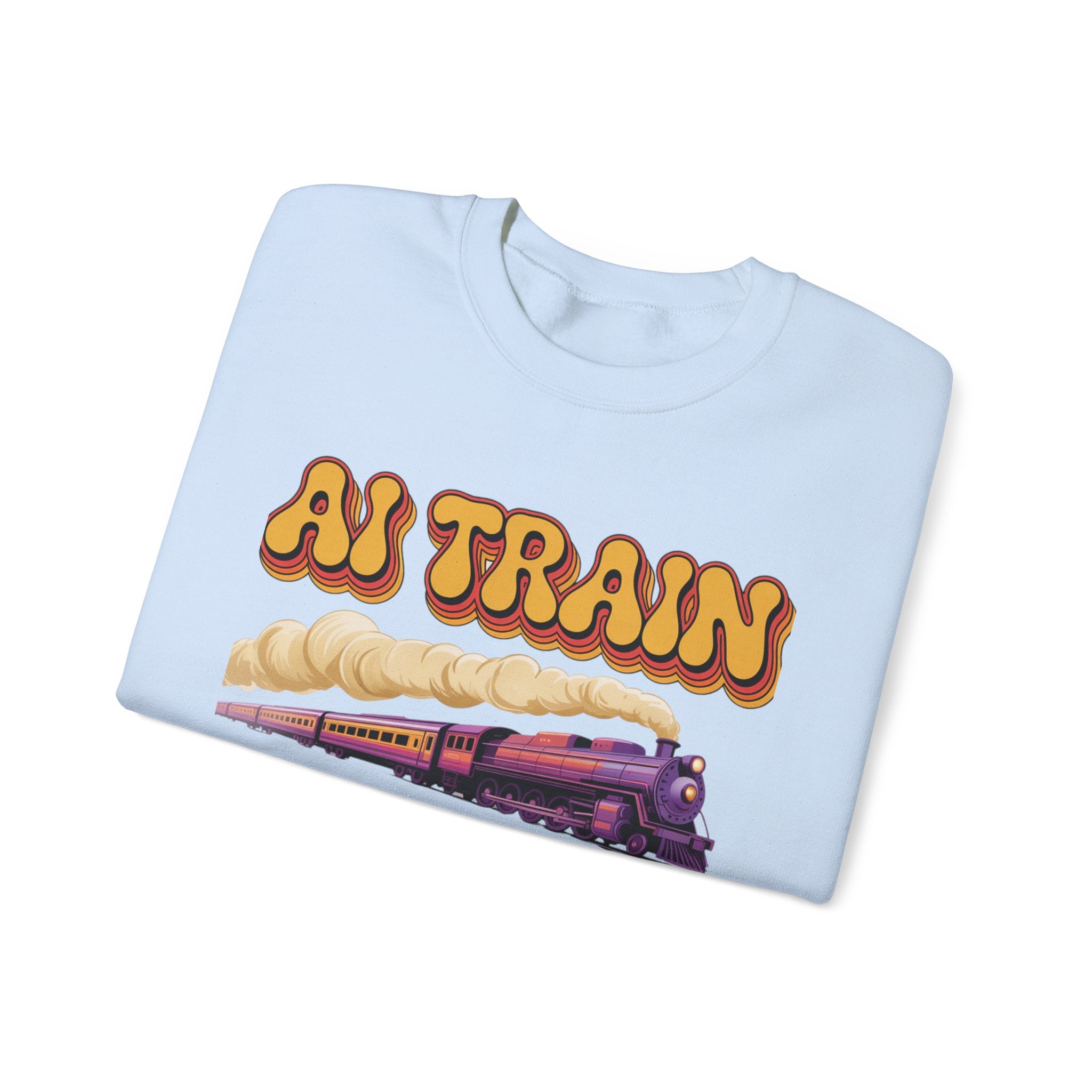 AI TRAIN  "Quantum Rail System" Unisex Heavy Blend™ Crewneck Sweatshirt
