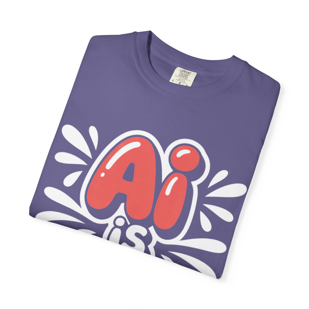 AI IS LIFE  " Neural Pop " Unisex Garment-Dyed T-shirt