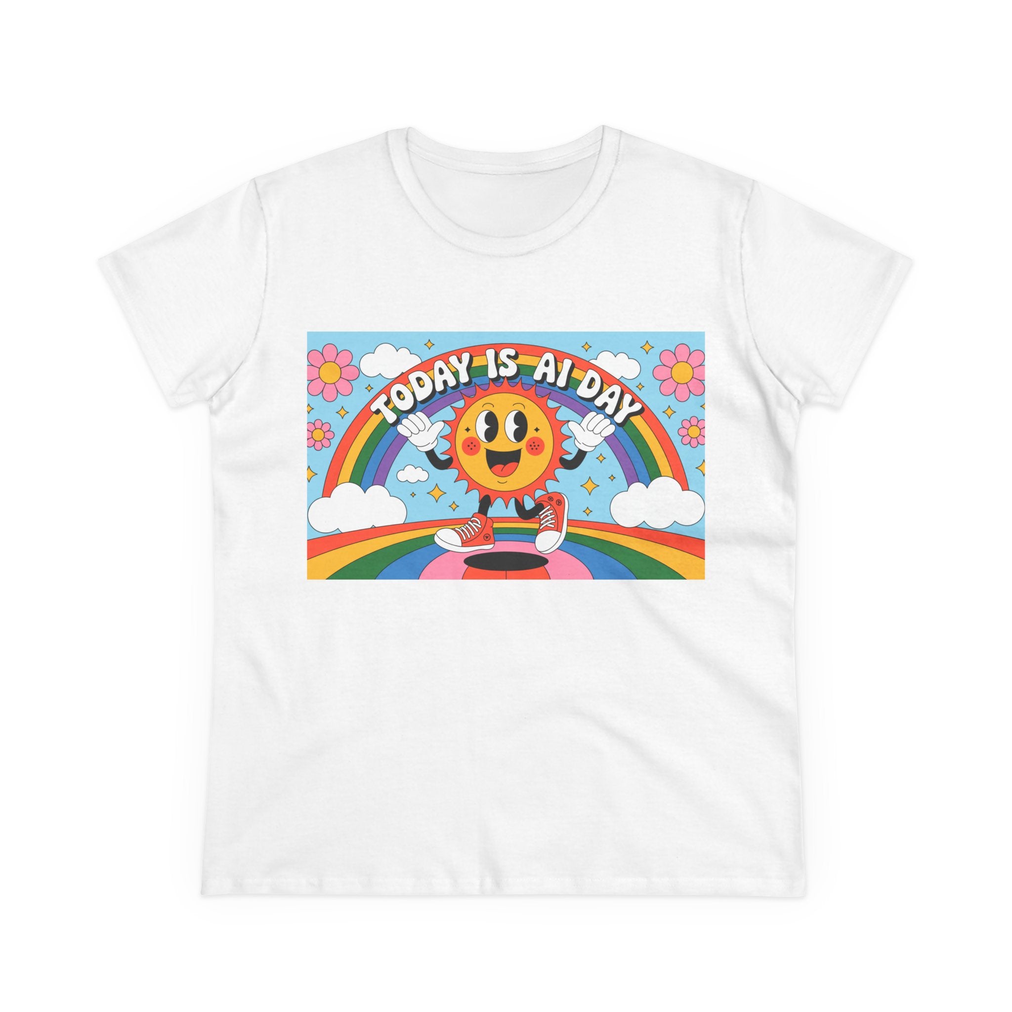 Today Is AI Day  "Sunshine Circuit" Women's Midweight Cotton Tee