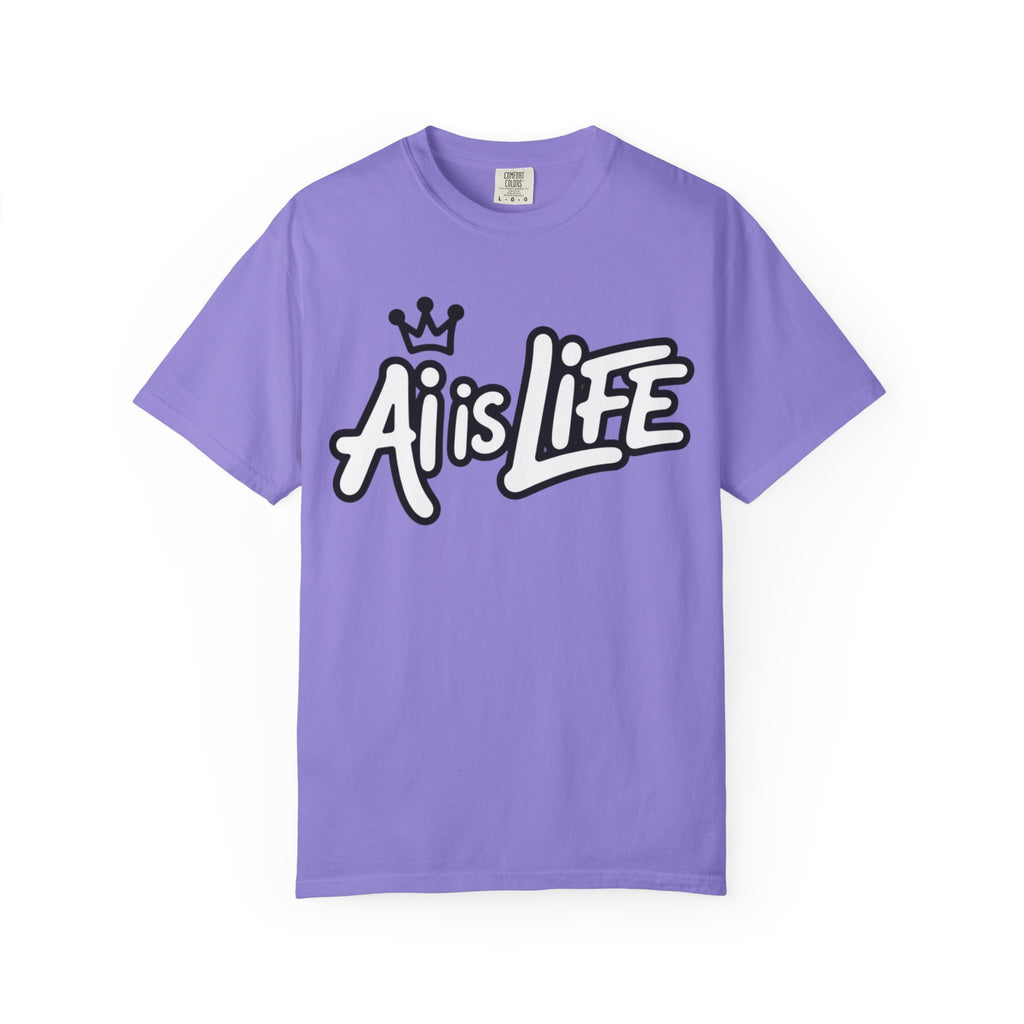 Ai is Life  "Crown Circuit" Unisex Garment-Dyed T-shirt