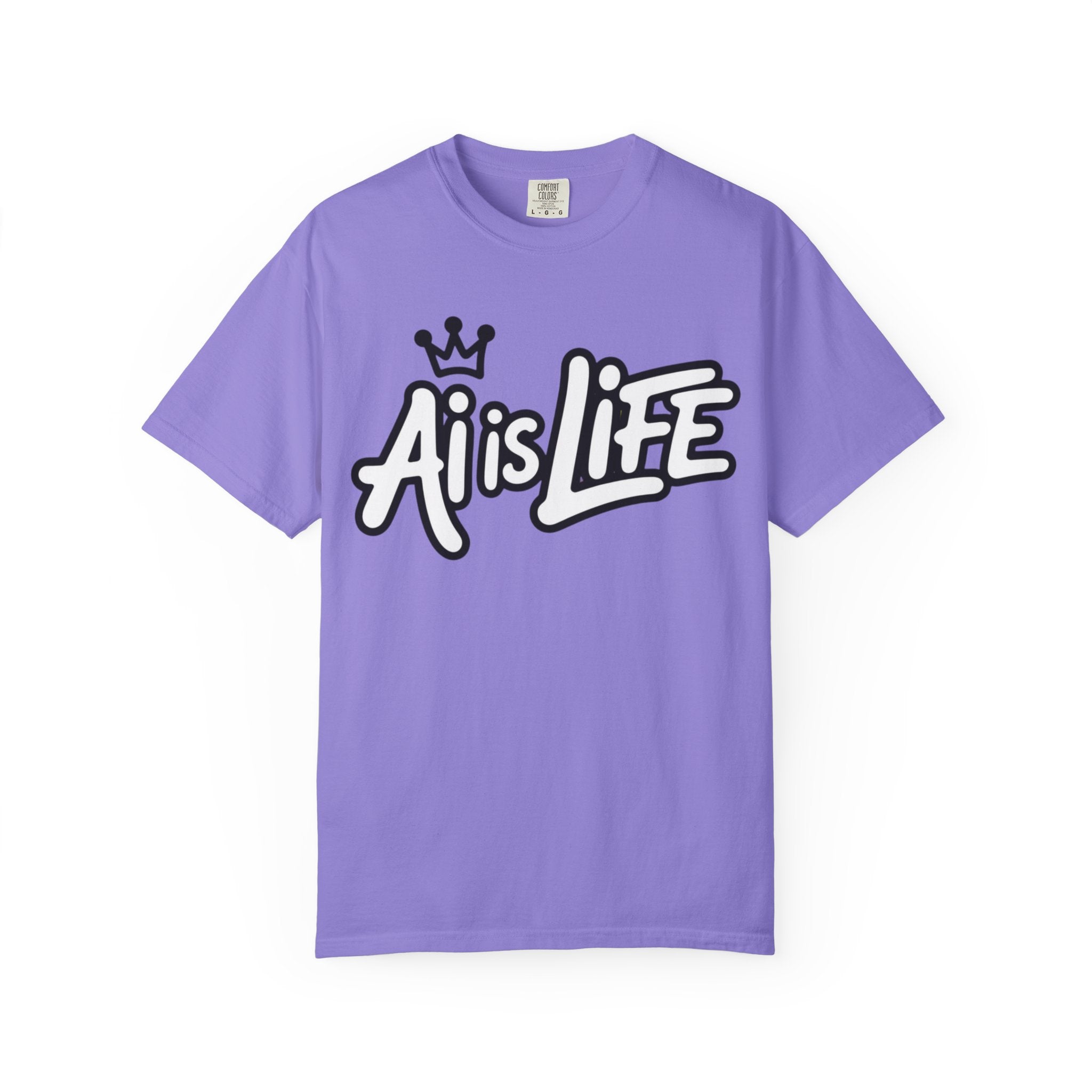 Ai is Life  "Crown Circuit" Unisex Garment-Dyed T-shirt