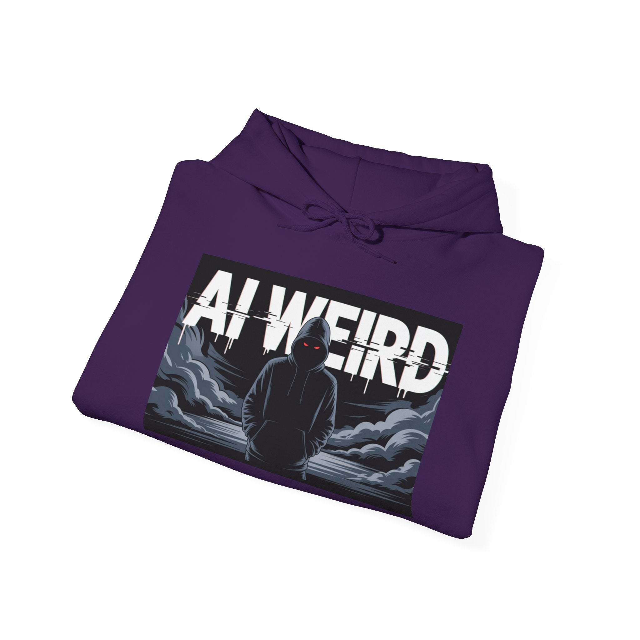 AI WEIRD – “DARK DATA ENTITY” Unisex Heavy Blend™ Hooded Sweatshirt
