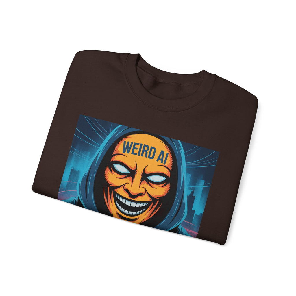 Weird AI "Masked Mode" Unisex Heavy Blend™ Crewneck Sweatshirt