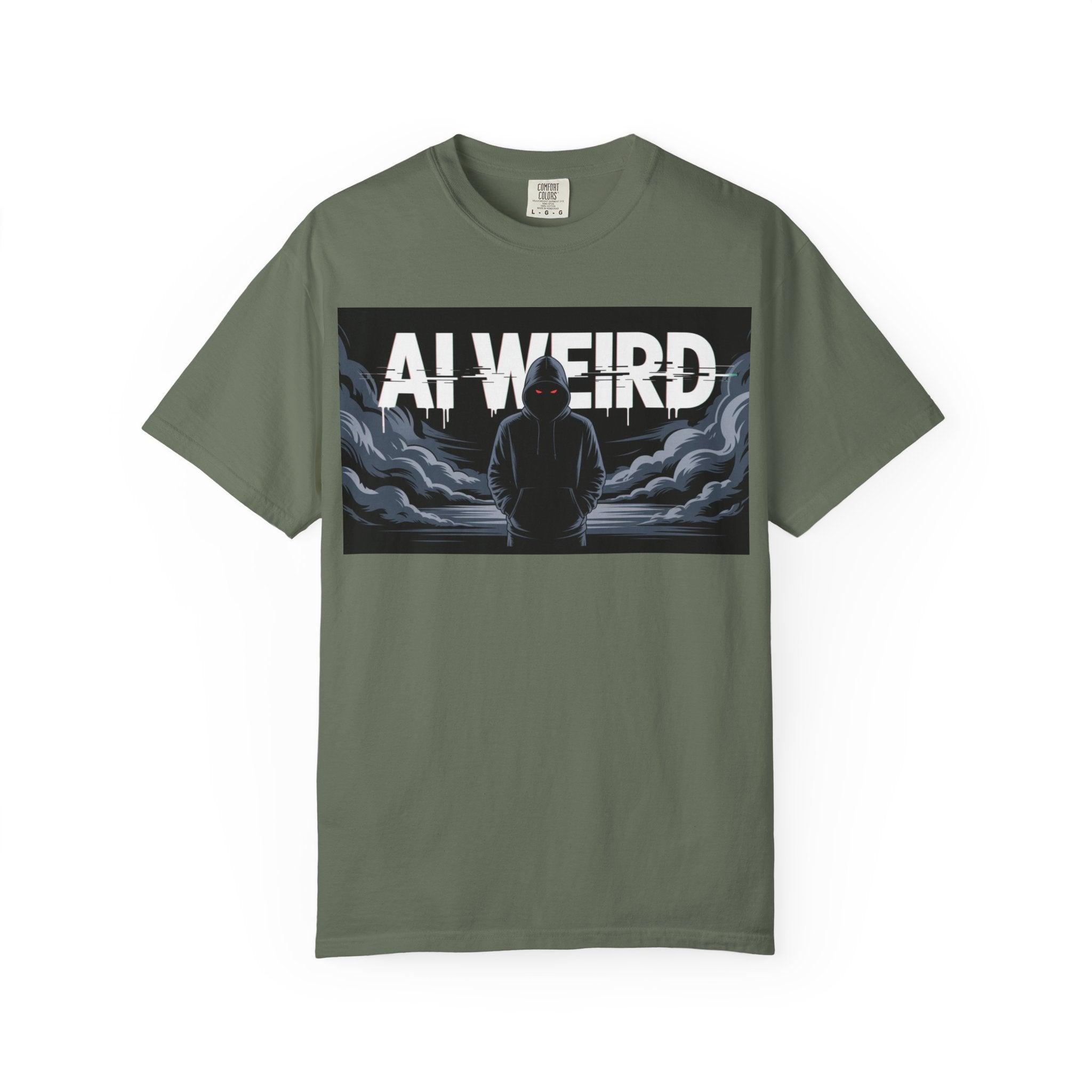 AI WEIRD – “DARK DATA ENTITY” Unisex Garment-Dyed T-shirt