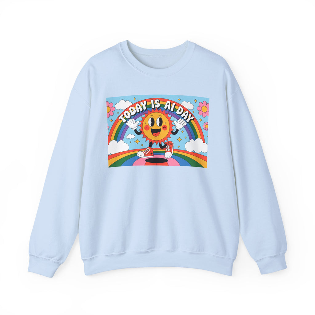Today Is AI Day  "Sunshine Circuit" Unisex Heavy Blend™ Crewneck Sweatshirt