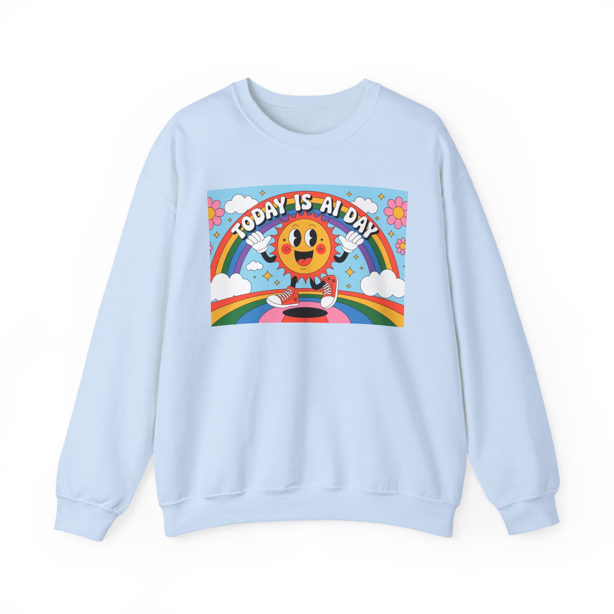 Today Is AI Day  "Sunshine Circuit" Unisex Heavy Blend™ Crewneck Sweatshirt