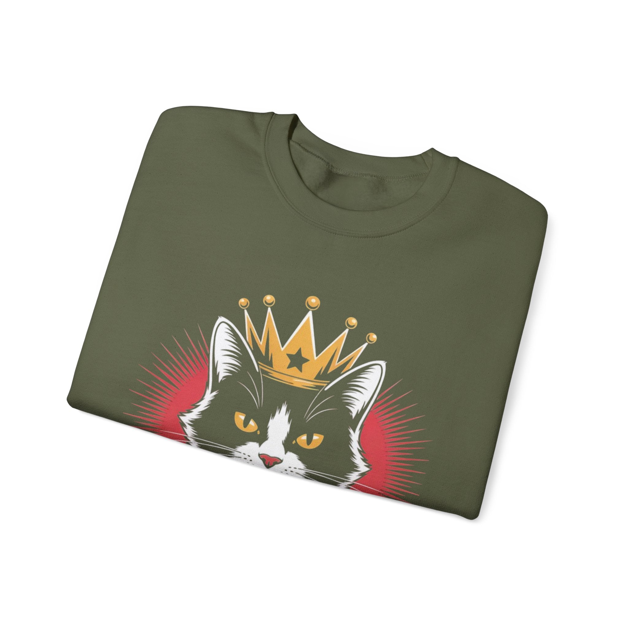 AI King  "Glitch Monarch" Unisex Heavy Blend™ Crewneck Sweatshirt