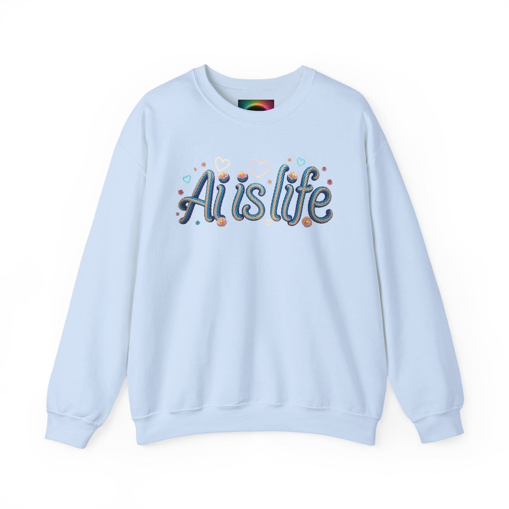AI is LIFE " TWISTED BEAUTY " Retro Script Graphic Pullover for Artists Sweatshirt