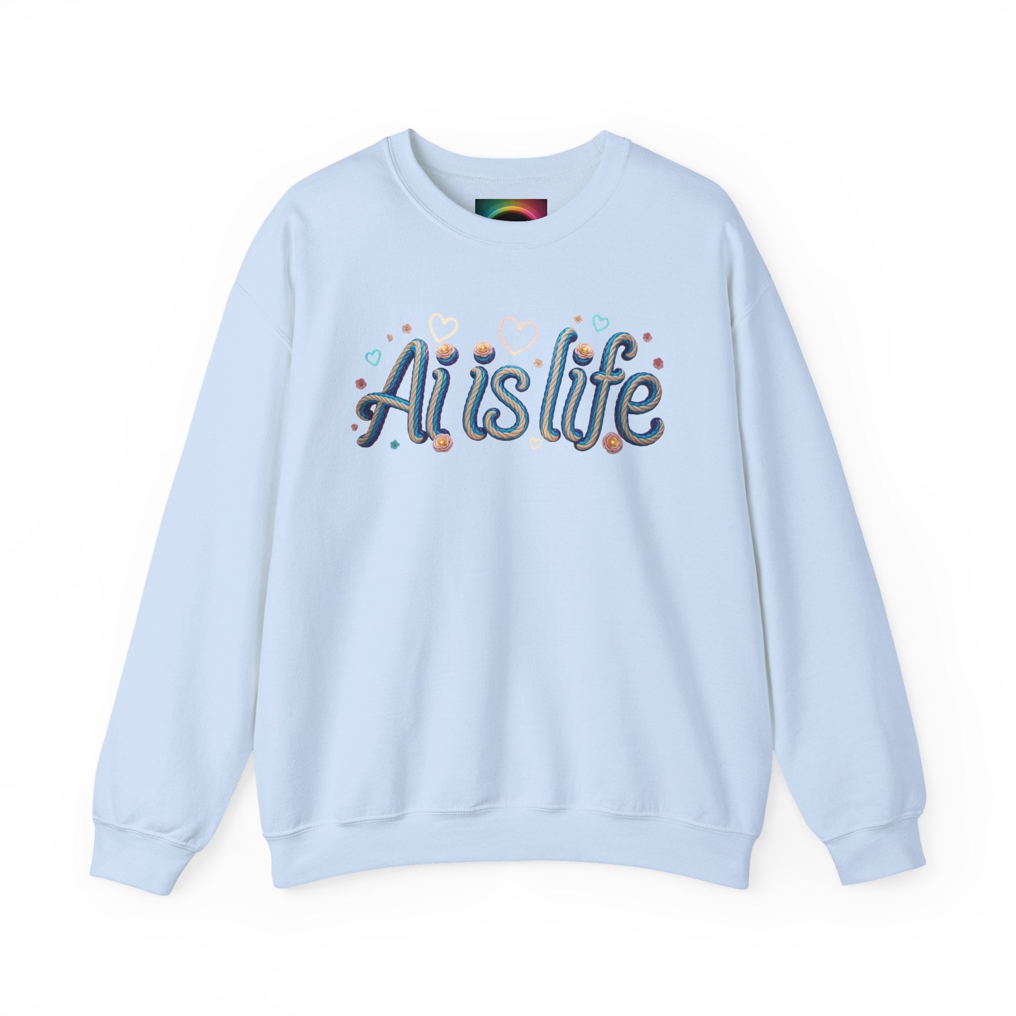 AI is LIFE " TWISTED BEAUTY " Retro Script Graphic Pullover for Artists Sweatshirt