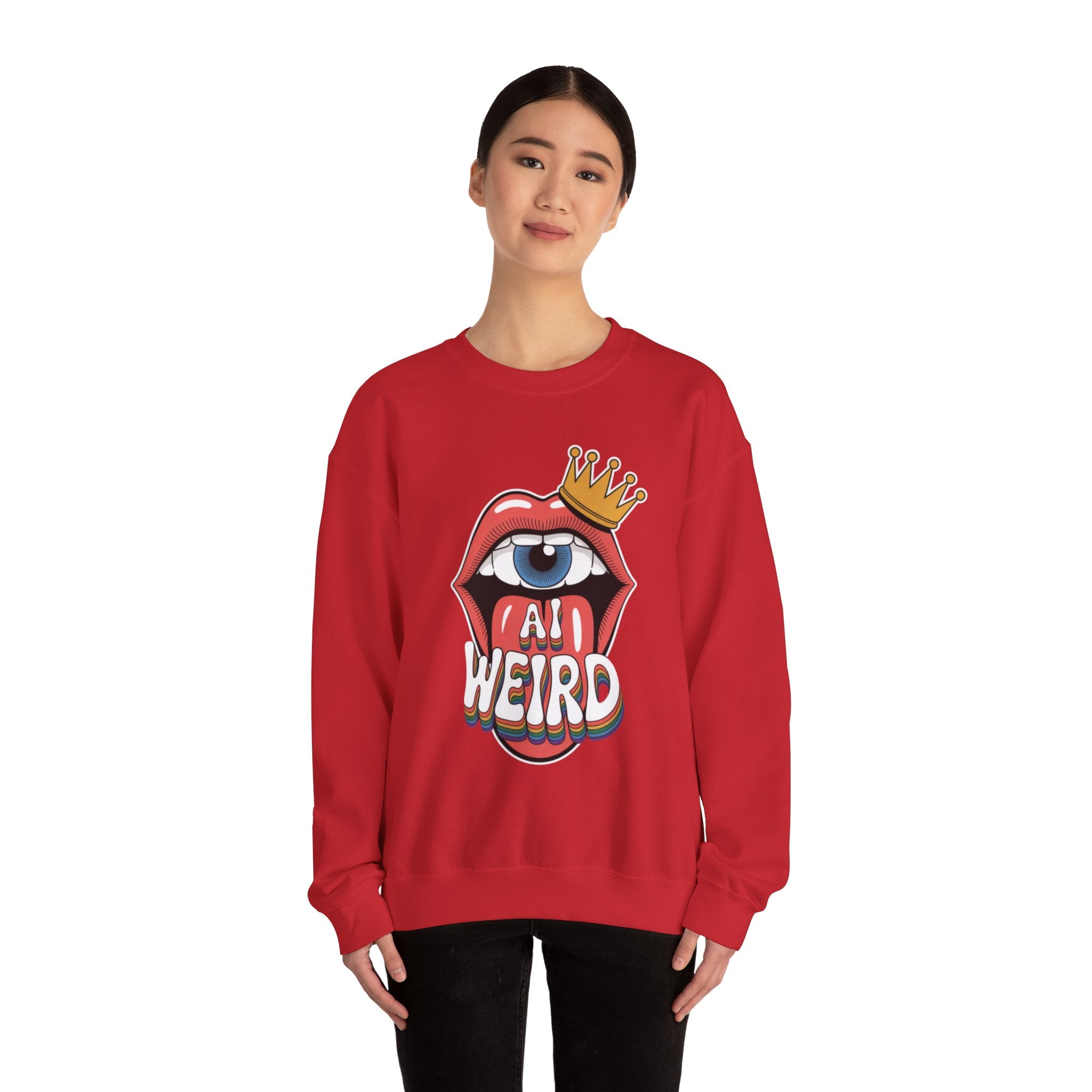 Ai Weird  "Royal Oddbyte" Unisex Heavy Blend™ Crewneck Sweatshirt