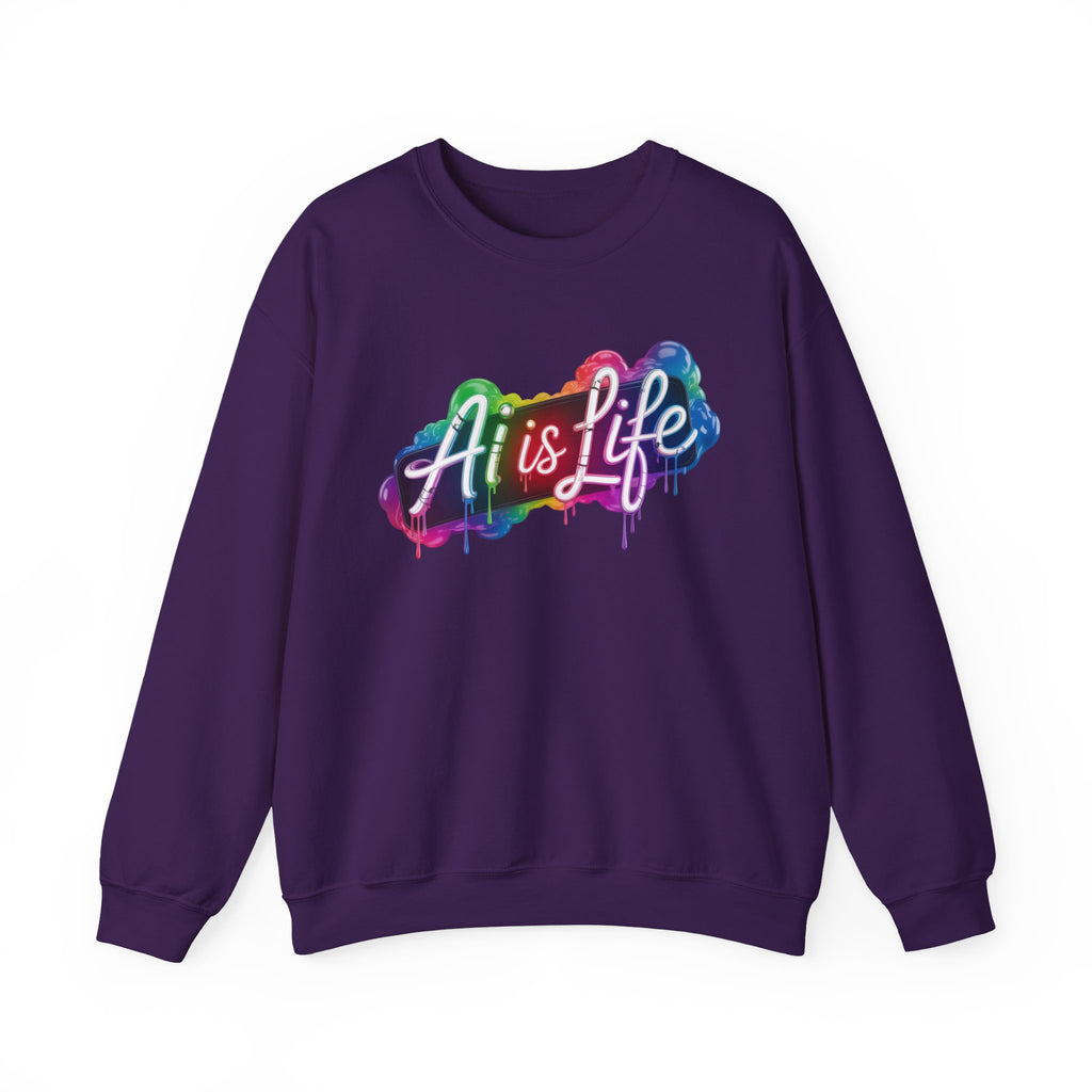 AI is LIFE  “PipeDream Intelligence”  Heavy Blend™ Crewneck Sweatshirt