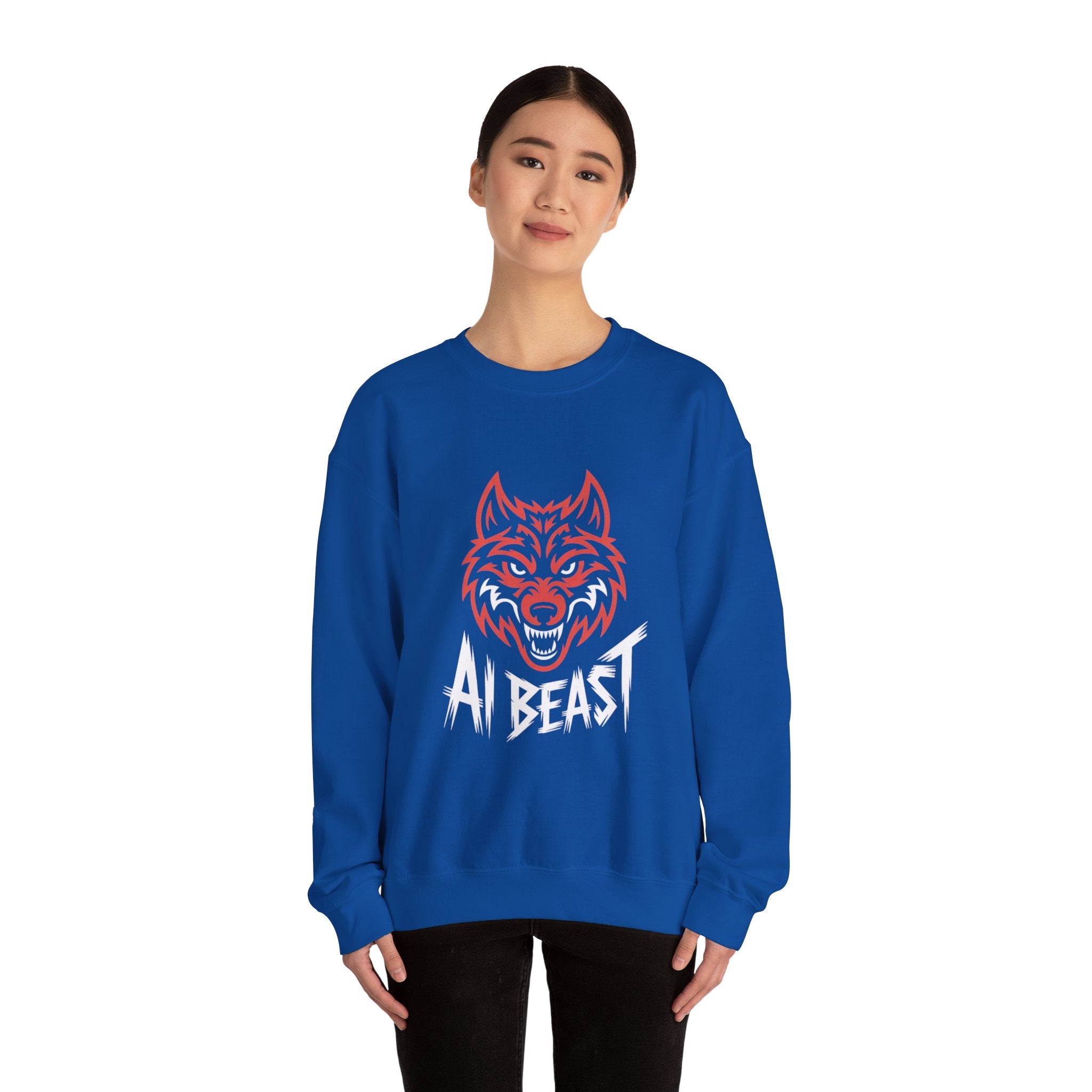 AI BEAST " Alpha Mode " Unisex Heavy Blend™ Crewneck Sweatshirt