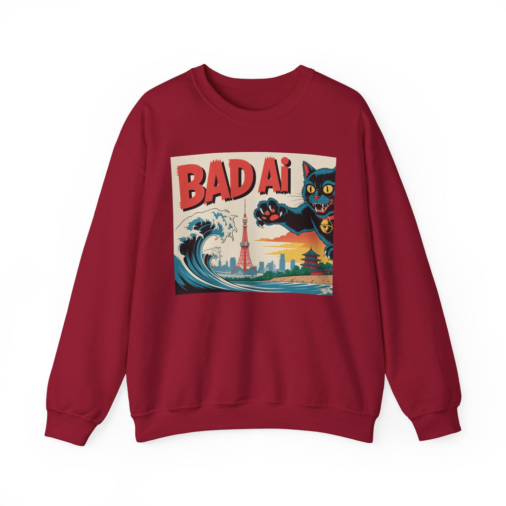 BAD AI  "Kaiju Kitty"  Unisex Heavy Blend™ Crewneck Sweatshirt
