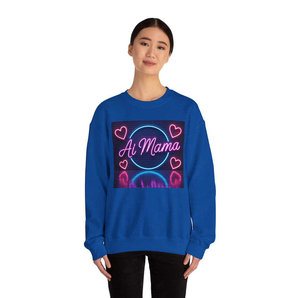 AI MAMA “ Electric Love Loop ” Unisex Heavy Blend™ Crewneck Sweatshirt