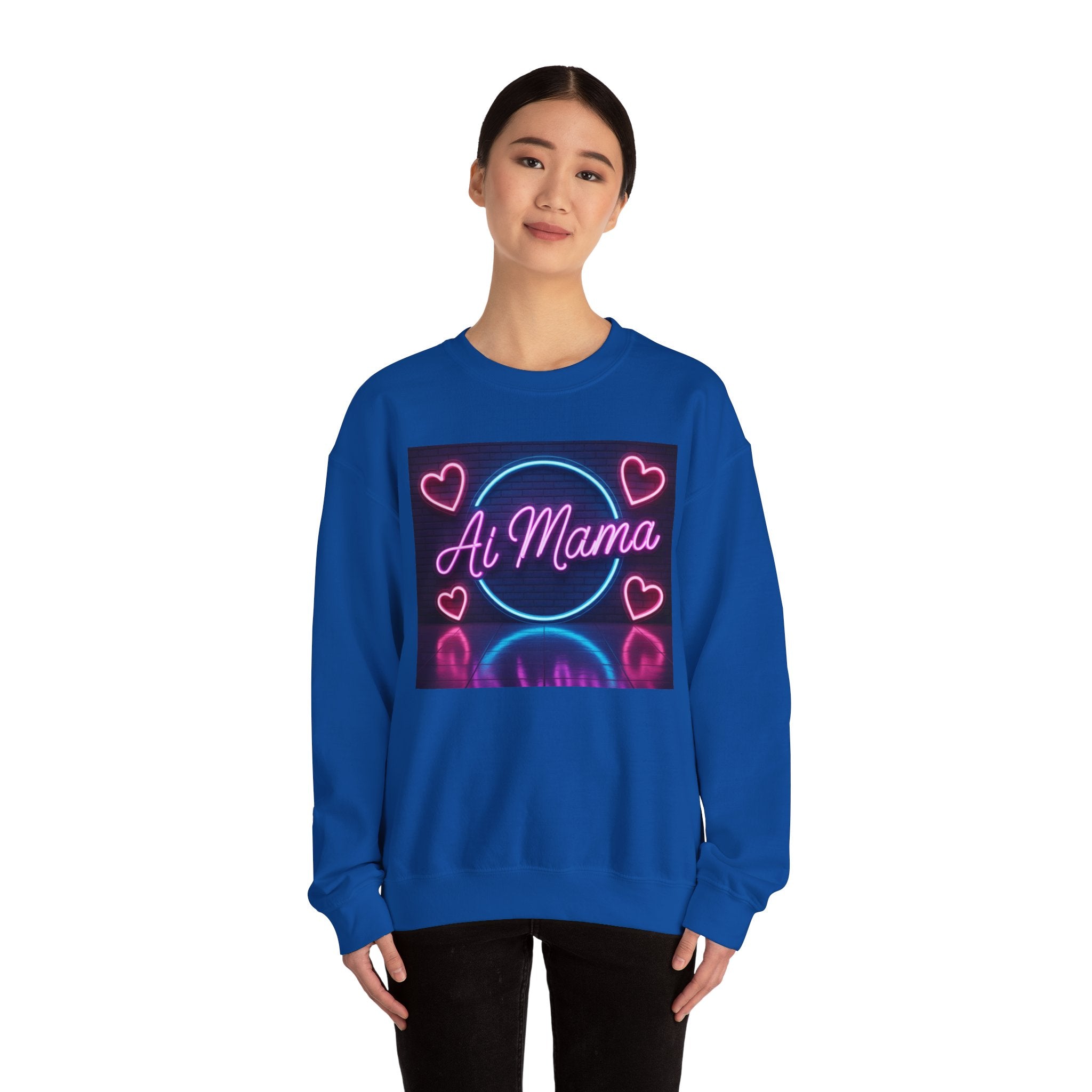 AI MAMA “ Electric Love Loop ” Unisex Heavy Blend™ Crewneck Sweatshirt