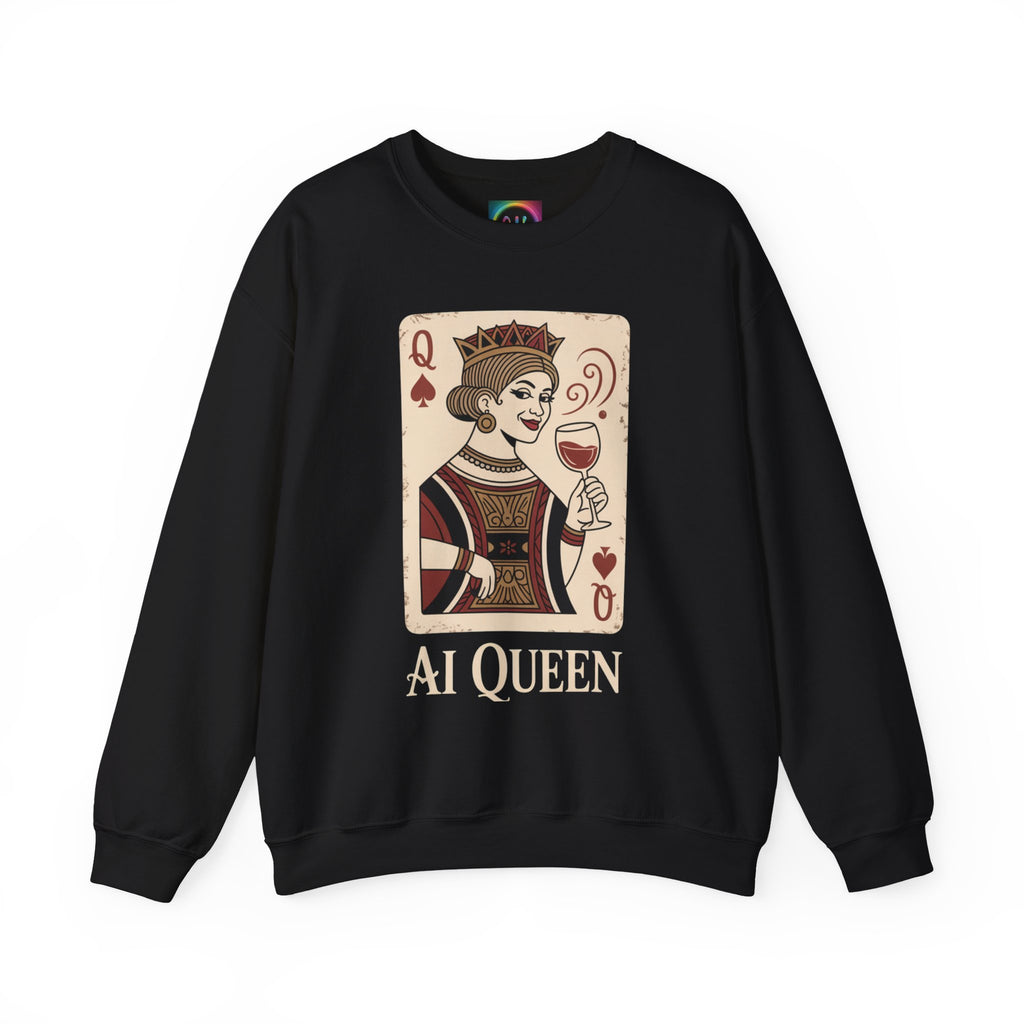 AI Queen "ROYAL ALGORITHM"  Unisex Heavy Blend Crewneck Sweatshirt