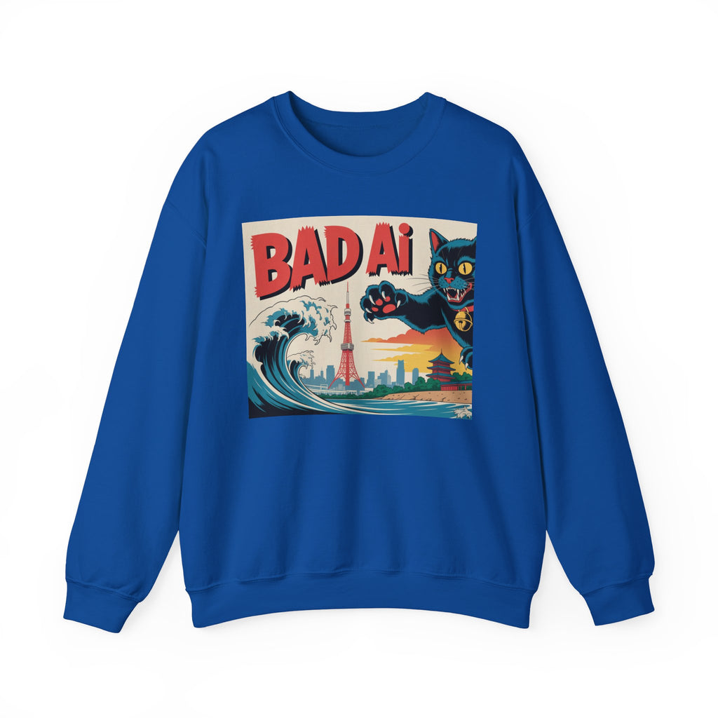 BAD AI  "Kaiju Kitty"  Unisex Heavy Blend™ Crewneck Sweatshirt