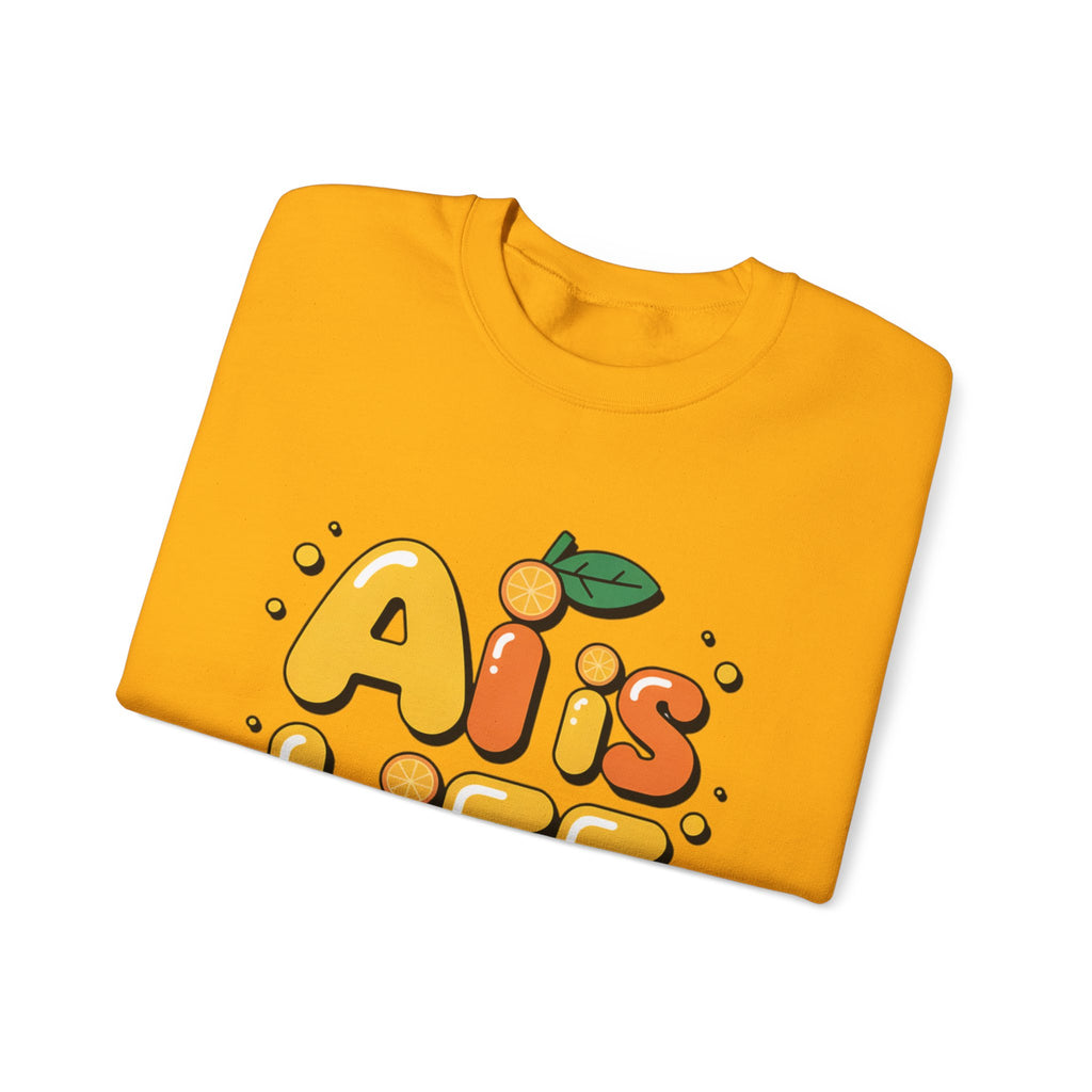 AI is LIFE  "Orange Overclock" Unisex Heavy Blend™ Crewneck Sweatshirt