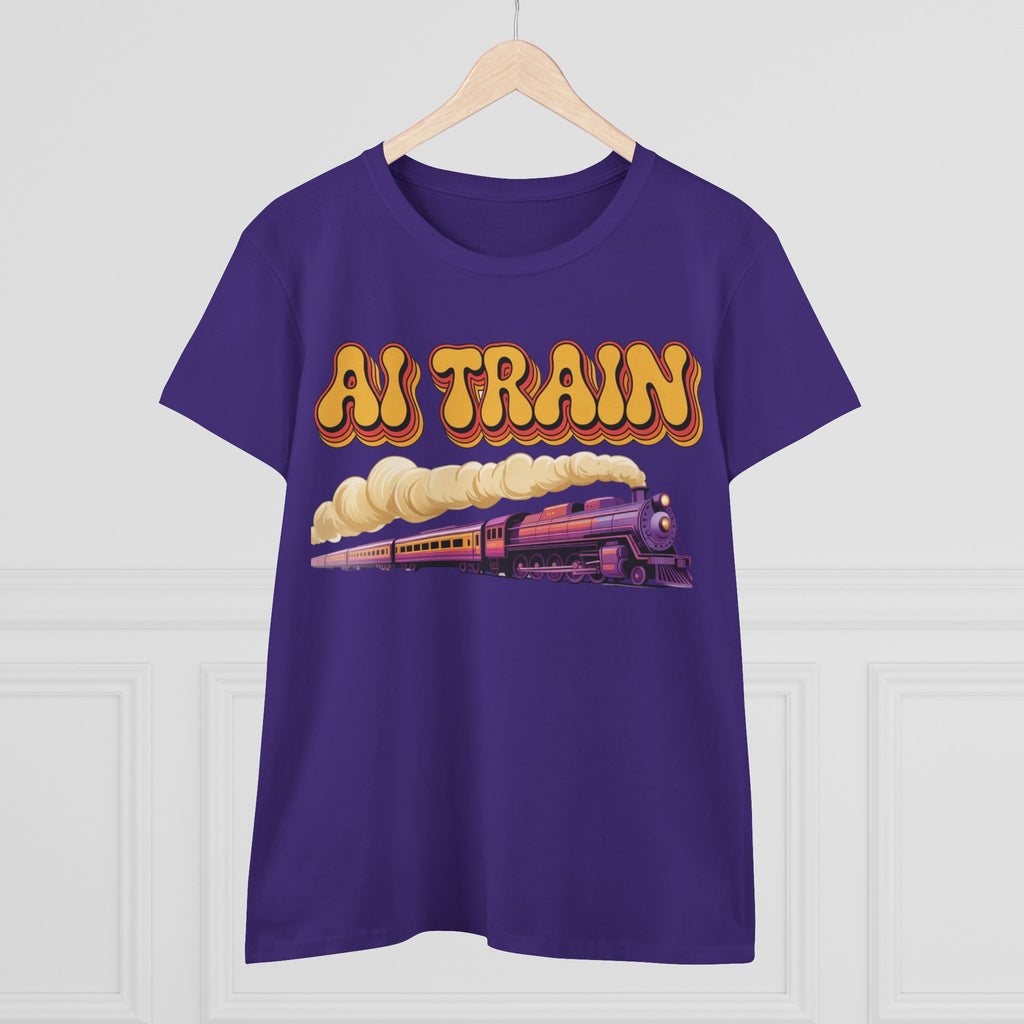 AI TRAIN  "Quantum Rail System" Women's Midweight Cotton Tee