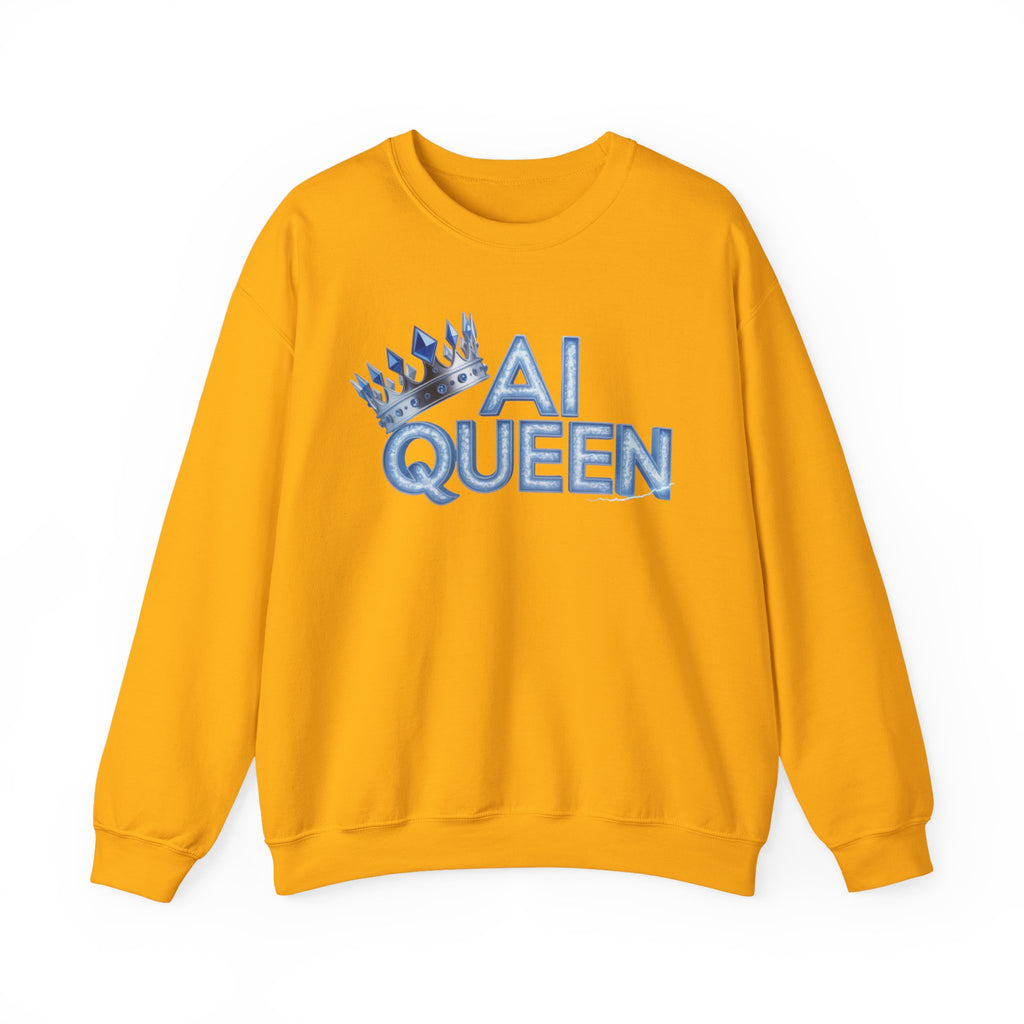 AI Queen "Frost Crown Frequency" Unisex Heavy Blend™ Crewneck Sweatshirt